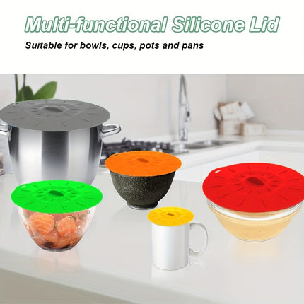 5-Piece Set of Reusable Silicone Microwave Lid Covers