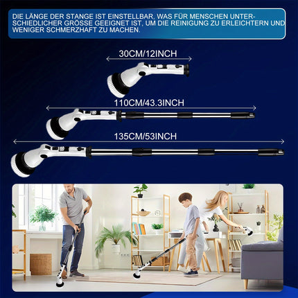 LADAMI Electric Cleaning Brush & Grout Remover with 8 Attachments, 120-Min Runtime
