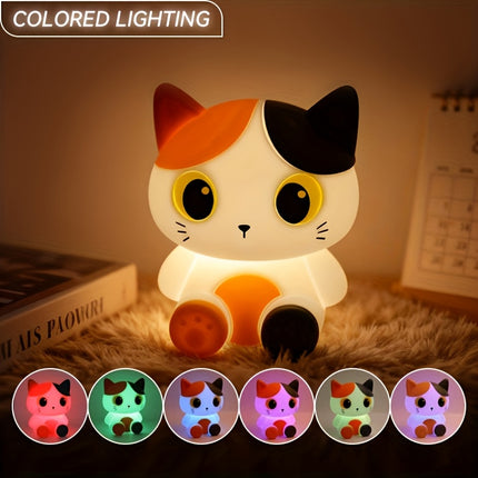 Cute Cat Night Light | Tabletop Decorative LED Light, USB Rechargeable, Ideal for Christmas and New Year Gifts