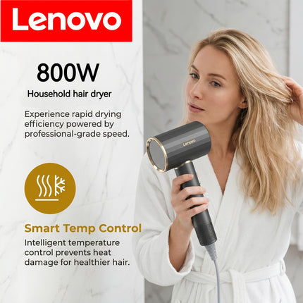 Lenovo Professional Hair Dryer for all Hair Types - Quick-Dry, Low-Noise Hair Dryer with Overheat Protection,
