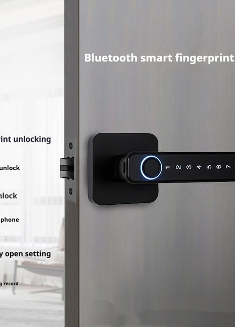 Bedroom Password Lock Wooden Door Smart Fingerprint Lock