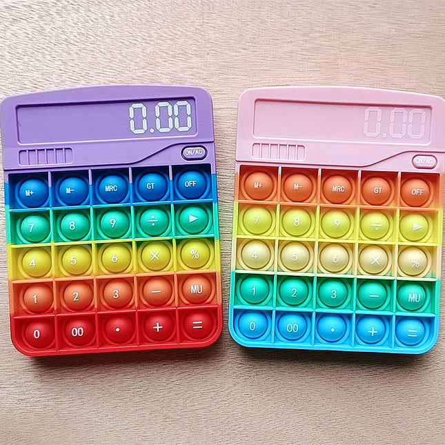Rainbow Silicone Children's Educational Toys Decompression Calculator