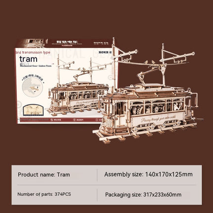 Diy Handmade Gift Tram Assembly Toy For Children Model
