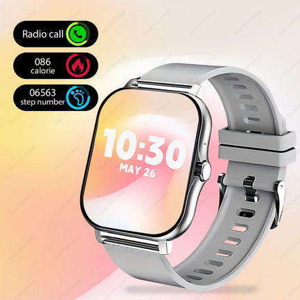 Full-Screen Touch Smartwatch with Call and Message Notifications, Fitness