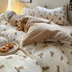 Cocoa Bear / 90cm bed sheet set 150x200