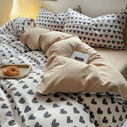 Full Of Love Gray / 90cm bed sheet set 150x200