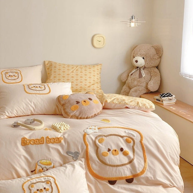 Class A Maternal And Child Grade Cotton Four - piece Set Washed - GARDIWALL