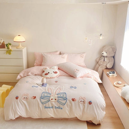 Class A Maternal And Child Grade Cotton Four - piece Set Washed - GARDIWALL