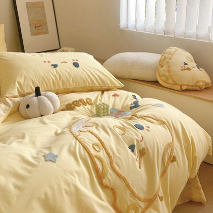 Class A Maternal And Child Grade Cotton Four - piece Set Washed - GARDIWALL