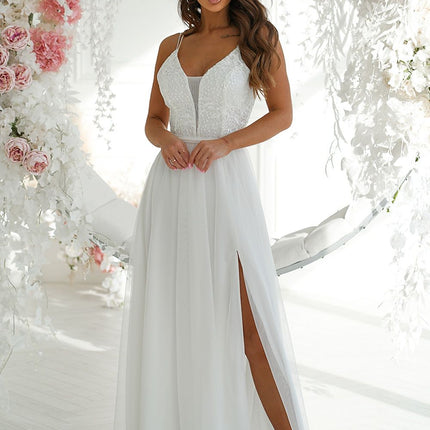  Long dress model 193795 Bicotone 