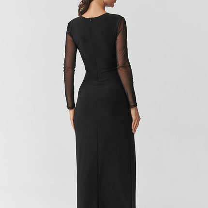  Long dress model 218110 Makadamia 