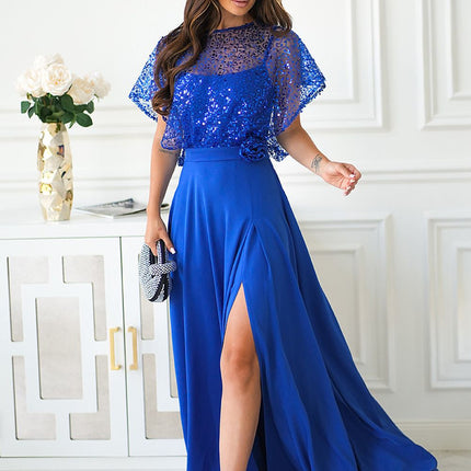  Long dress model 219694 Bicotone 