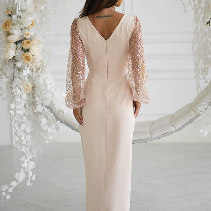  Long dress model 220093 Bicotone 