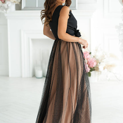  Long dress model 220095 Bicotone 