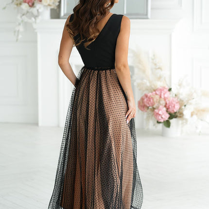  Long dress model 220095 Bicotone 