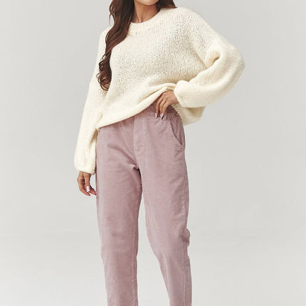  corduroy trousers model 223241 Makadamia 