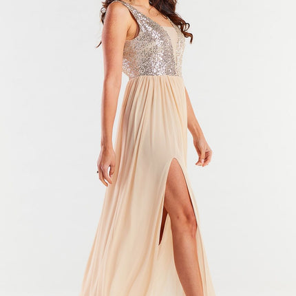  Long dress model 174302 awama 