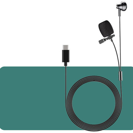 Lavalier Microphone Monitor Line Video Live Mini Interview Recording Equipment