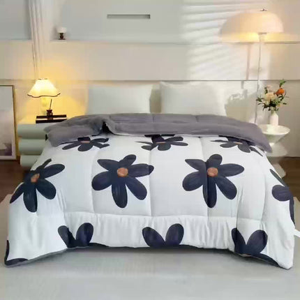 1pc Cozy Winter Quilt with Geometric Pattern - Soft & Warm Double-Sided Polyester