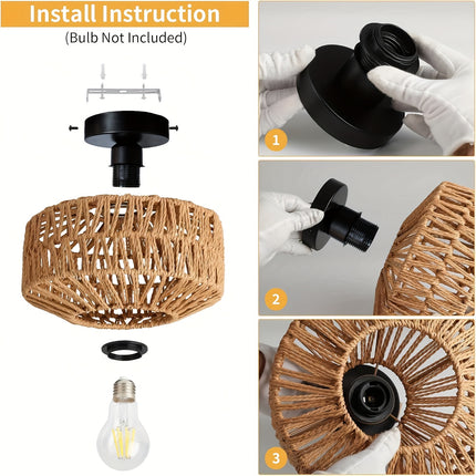 Unique handwoven lamp, ceiling light, holiday gift lamp, elegant bohemian-style chandelier
