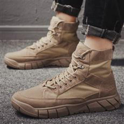 Men's Workwear-Inspired Low-Top Sneakers - Durable PU Upper & Rubber Sole, Breathable Fabric Lining,