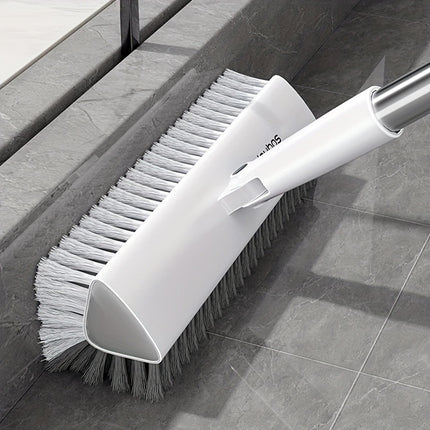 Heavy-Duty Double-Sided Floor Scrub Brush with V-Shaped Triangle Head - Stiff Bristles for Deep Cleaning Corners,