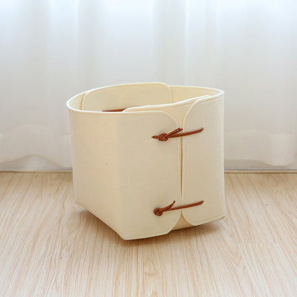 Felt Foldable Dirty Laundry Bucket  Basket Sundries