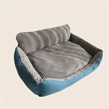 Extra-Large Luxury Plush Pet Sofa Bed - Thick, Warm with High Backrest for Cats & Dogs, Easy Clean, All-Season Comfort