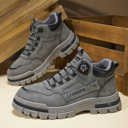 Urban Street Fashion Rotating Buckle Design Outdoor Casual Sneakers, Comfortable Thick