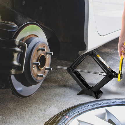 Scissor Jack for Car, 2Ton Car Lifting Scissor Jack with Ratchet, Heavy Duty Steel Scissor Jack