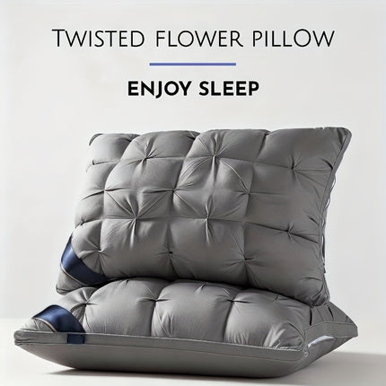 2pcs/1pc Luxury 5-Star Hotel Quality Pillows - 800g Deep Sleep Neck Support
