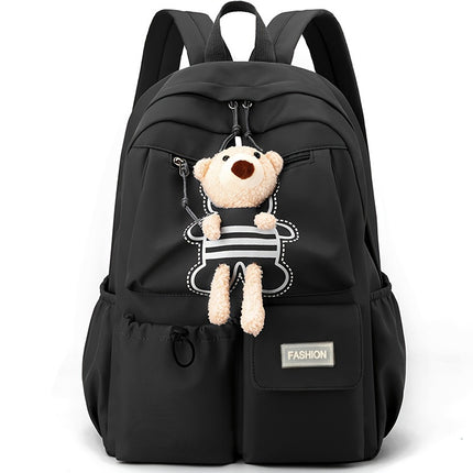 Unisex Backpack School Bag with Adjustable Straps, Multiple Compartments & Zipper Closure,