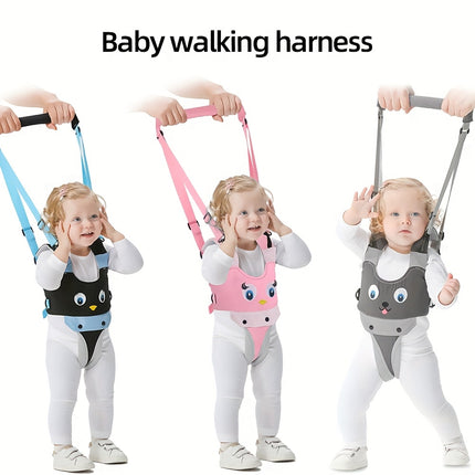 Baby Walking Harness Handheld Toddler Walker, Polyester Fiber, Grey Color