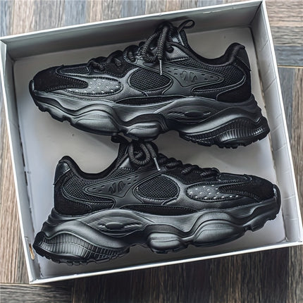 Men's Casual Dad Shoes - Breathable PU Upper & EVA Cushioned Sole, Lightweight Low-Top Sneakers