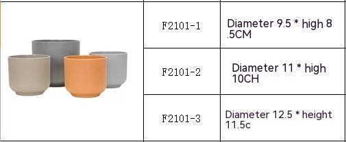 Plastic Flowerpot Multi-color Frosted Table Small Flower Pot