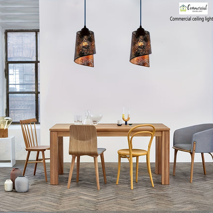 Modern Industrial Metal Ceiling Chandelier, Semi-Flush Mount Hanging