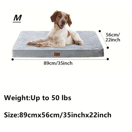 Dog Beds For Large Dogs, Dog Bed With Plush Egg Foam Support And Non-Slip Bottom, Waterproof And Machine Washable Removable Pet Bed Cover Christmas Gift