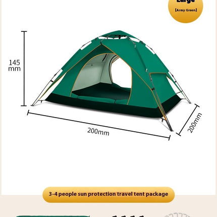 Double-layer Camping 3-4 People Oxford Cloth Camping Tent