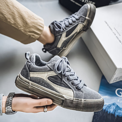 [sneakers] 2024 Autumn And Winter New Vintage Distressed Canvas Shoes for Men, Skate Shoes
