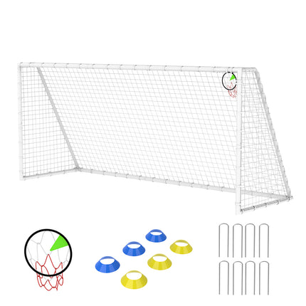 7X16FT Soccer Goal for Backyard Kids Portable Soccer Net with High-Strength Nets