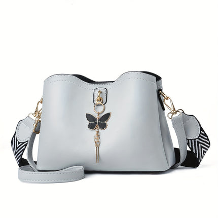 Crossbody Bags For Women Fashion Butterfly Bucket Purses For Teenage Lightweight Shoulder Bag