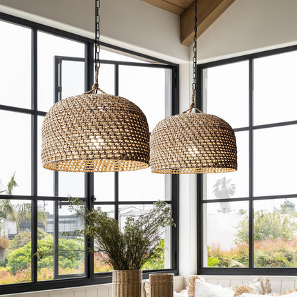 Vintage Hotel Homestay Bedroom Light Hemp Rope Woven Zen Tea Room