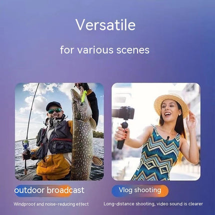 Microphone K8K9 Neckline Clip Live Radio Intelligent Noise Reduction