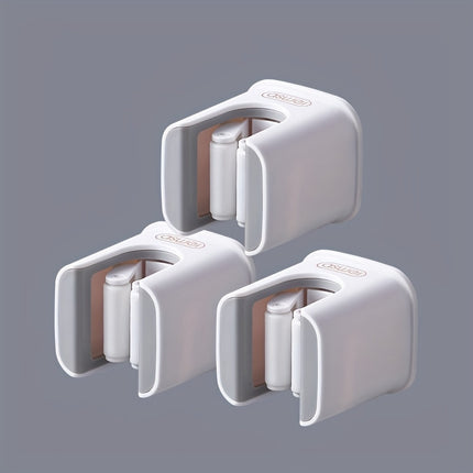 1pc or 3pcs aswei Wall-Mounted Broom & Mop Organizer Rack - No-Drill Installation