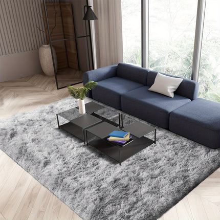 Fluffy Tie-Dye Carpet, Machine-Washable Indoor Carpet, Anti-Slip Modern Carpet