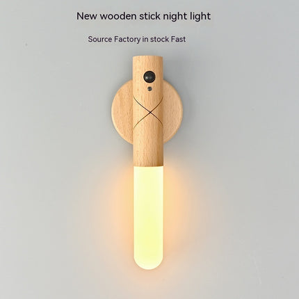Wooden Wall Lamp Stairs Induction Lamp