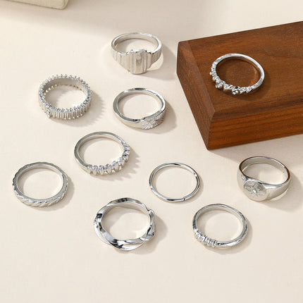 Womens Sophisticated Alloy Ring Set