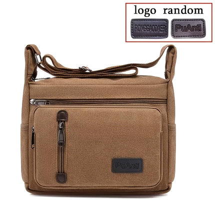 Large Capacity Multi-Pocket Crossbody Shoulder Bag with Adjustable Strap - Heavy-Duty Casual Outdoor
