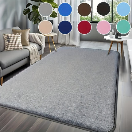 25D Density Sponge, 1pc Plain Flannel Super Absorbent Bath Mat, Non-Slip Floor Mat, Ultra Soft