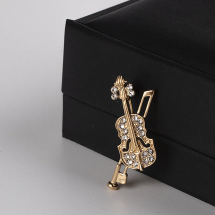 Classic Music Style Violin Brooch